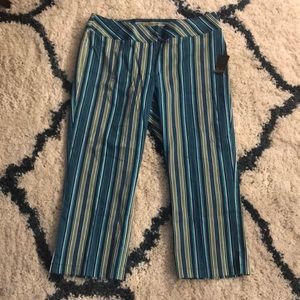 New with tags! Calson striped Capri pants.
